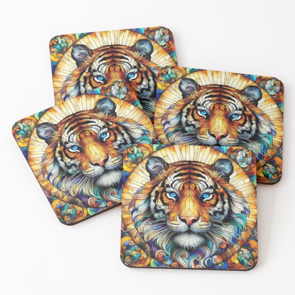 Artikelvorschau, Buntglas-Tiger entworfen und verkauft von JinxMallory.