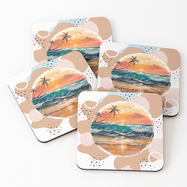 Item preview, Waves and Palms in Perfect Unity designed and sold by Jeniwe.