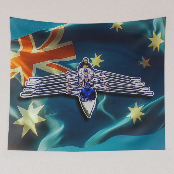 Item preview, Rowers Rowing on Australian Flag designed and sold by Michael van der Hoorn.