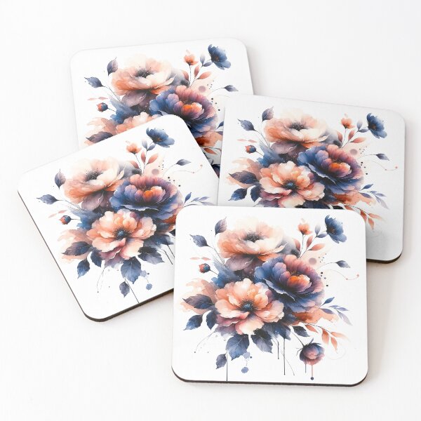 Artikelvorschau, Indigo Whisper Florale Eleganz entworfen und verkauft von Gold Turtle Lina.