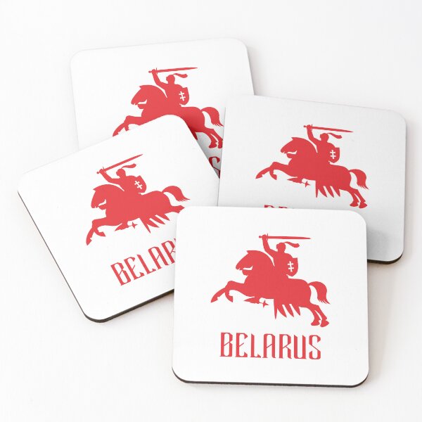 Item preview, Контурная «Пагоня» з надпісам BELARUS (чырвоная) designed and sold by SYMBAL.BY.