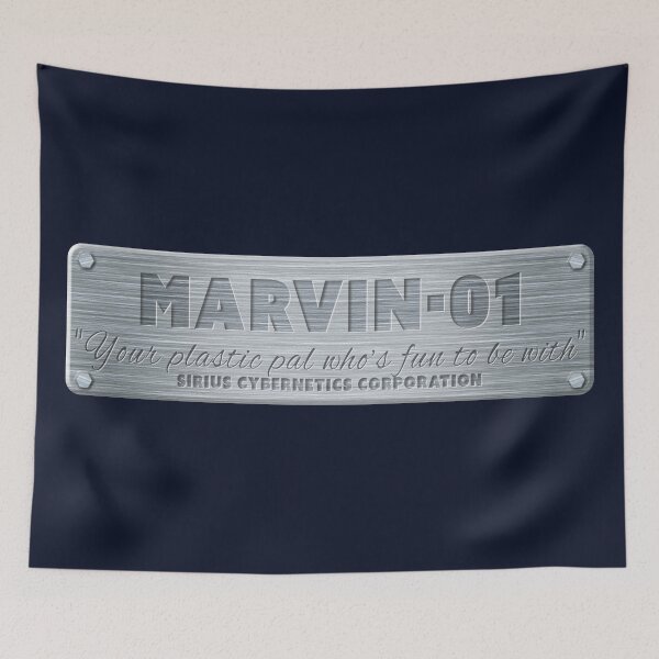 Item preview, Marvin The Paranoid Android - Name Plate designed and sold by Fanarchist.