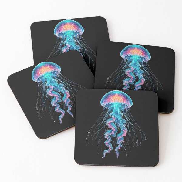 Item preview, Cosmic Jellyfish Design with blues, orange and pinks designed and sold by SandbarTees.