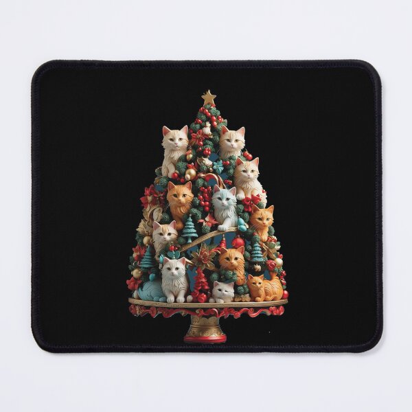 Item preview, funny cat christmas tree meowy designed and sold by Batiz.