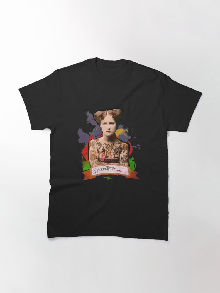 Thumbnail 3 of 7, Classic T-Shirt, Princess Christina (The Tattooed lady) - The Britannia Panopticon designed and sold by BritPanopticon.