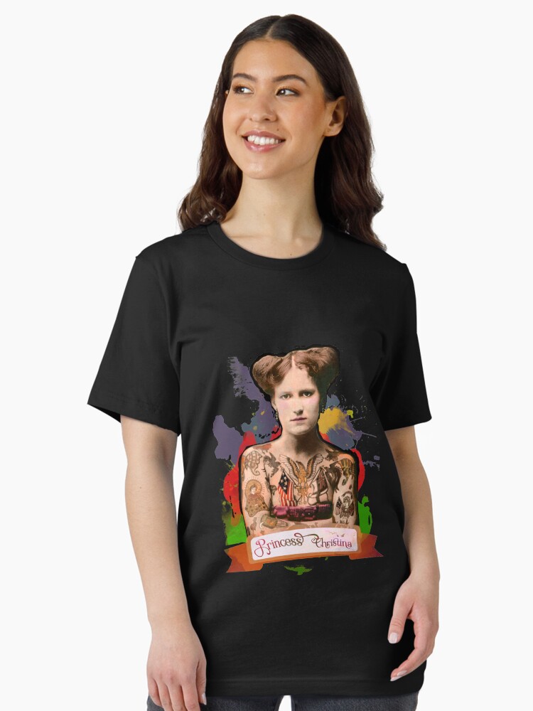 Thumbnail 2 of 7, Essential T-Shirt, Princess Christina (The Tattooed lady) - The Britannia Panopticon designed and sold by BritPanopticon.