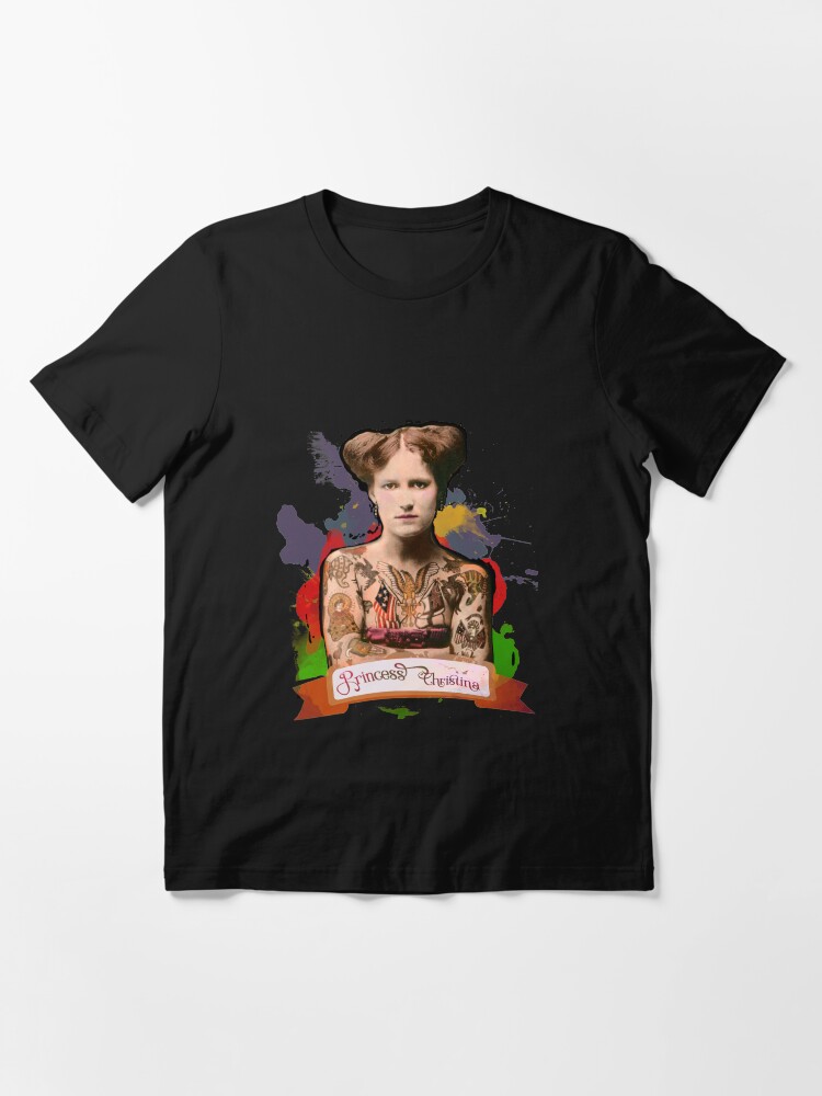 Thumbnail 3 of 7, Essential T-Shirt, Princess Christina (The Tattooed lady) - The Britannia Panopticon designed and sold by BritPanopticon.
