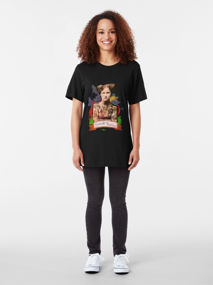 Alternate view of Princess Christina (The Tattooed lady) - The Britannia Panopticon Slim Fit T-Shirt