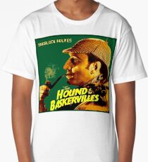 SHERLOCK HOLMES : Vintage Hound of the Baskervilles Print Long T-Shirt