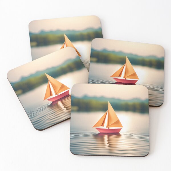 Item preview, Origami Art - Serenity Sails: A Tranquil Boat Journey on the Lake designed and sold by ArtfulFolds.