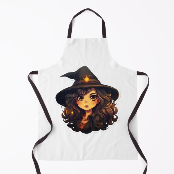 Item preview, Enchanting Beauty: Cartoon Witch with Brown Hair designed and sold by PureGlee.