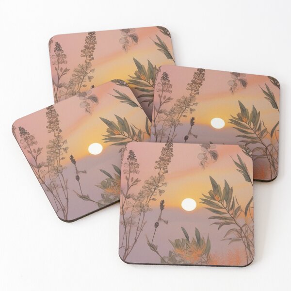Item preview, Sunset Botanical Fusion - Vibrant Canvas Art designed and sold by MotiArtTeeshop.