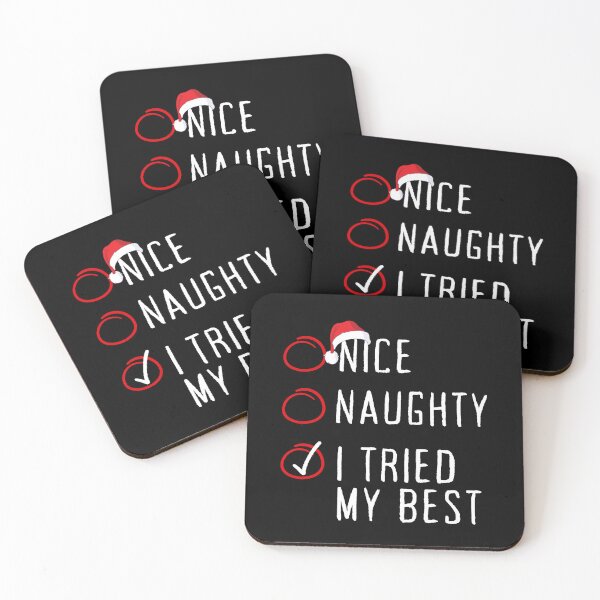 Item preview, Copy of Nice Naughty I Tried My Best Christmas List Xmas Santa Claus designed and sold by Artisticlions-A.