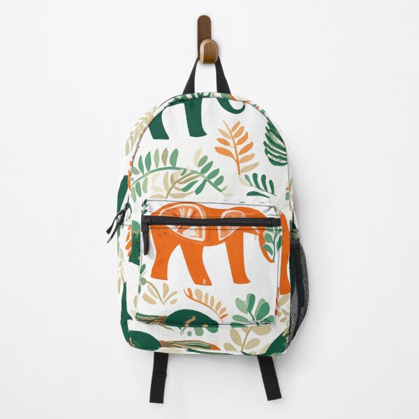Item preview, Green, White and Orange Elephants designed and sold by ArtNouveauChic.