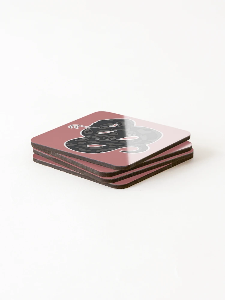 Thumbnail 4 of 5, Coasters (Set of 4), Axanthic Ball Python  designed and sold by CorVoidae.