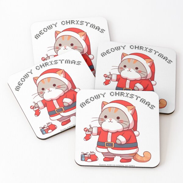 Item preview, meowy christmas cat designed and sold by Bluecatfashion.