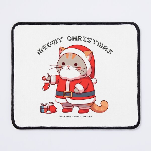 Item preview, meowy christmas cat designed and sold by Bluecatfashion.