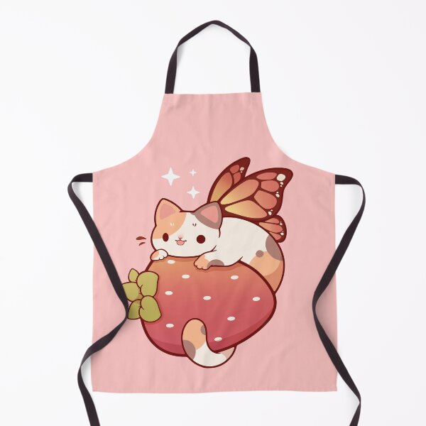 Artikelvorschau, Calico-Feenkatze mit Erdbeere entworfen und verkauft von Rihnlin.