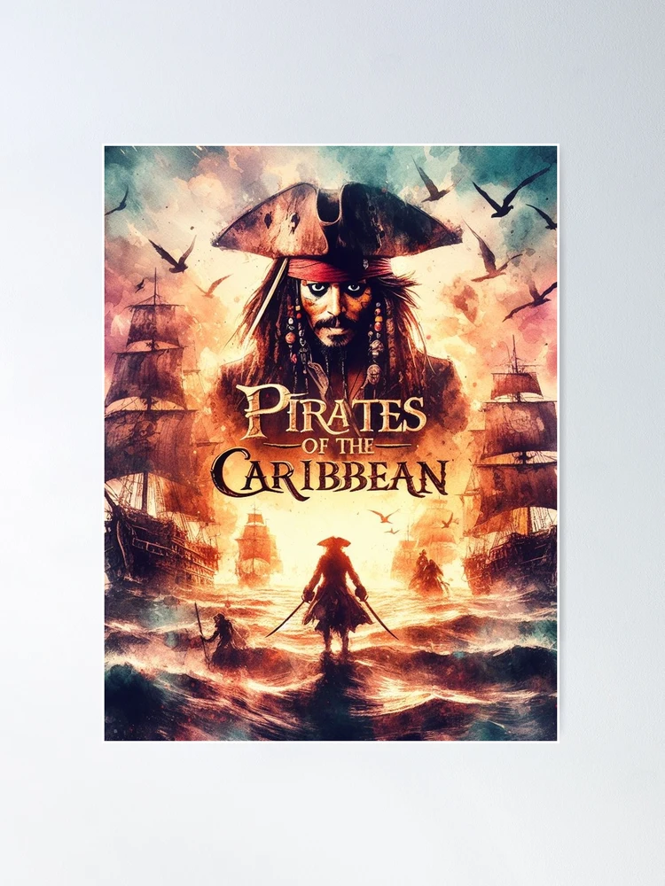 Pirates of the fashion Caribbean Canvas Movie Poster Semi Gloss 24x36 New Various Sizes