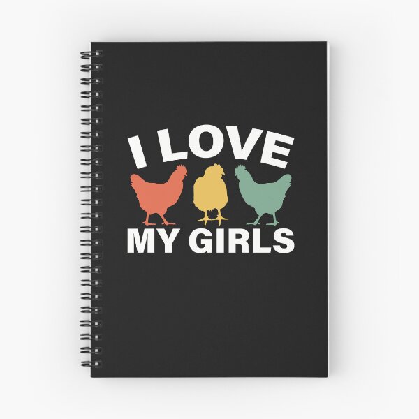 Item preview, I Love My Girls Funny Colorful Chickens designed and sold by sweetbelle.