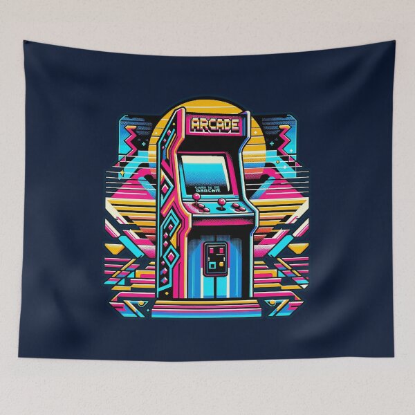 Item preview, Retro Video Game Arcade Cabinet, Vintage 80s gamer designed and sold by SaliDesigner.