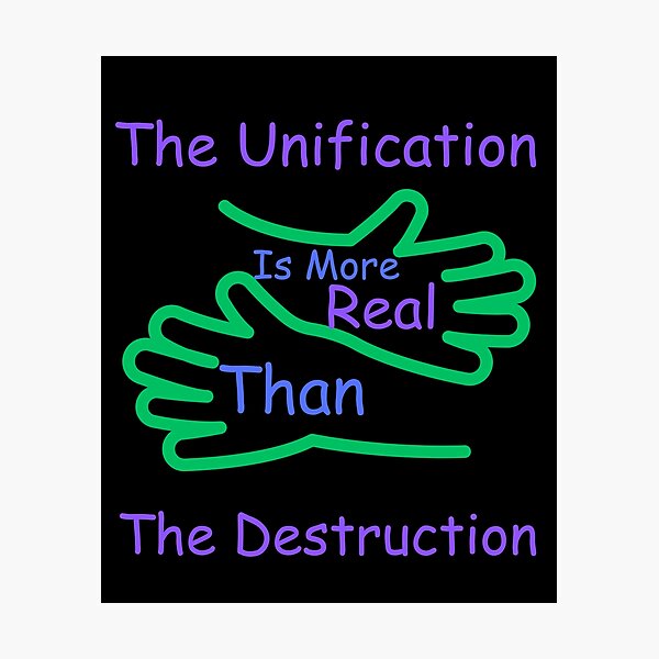 Item preview, Focus On Unification Not Destruction designed and sold by MiracleROLArt.