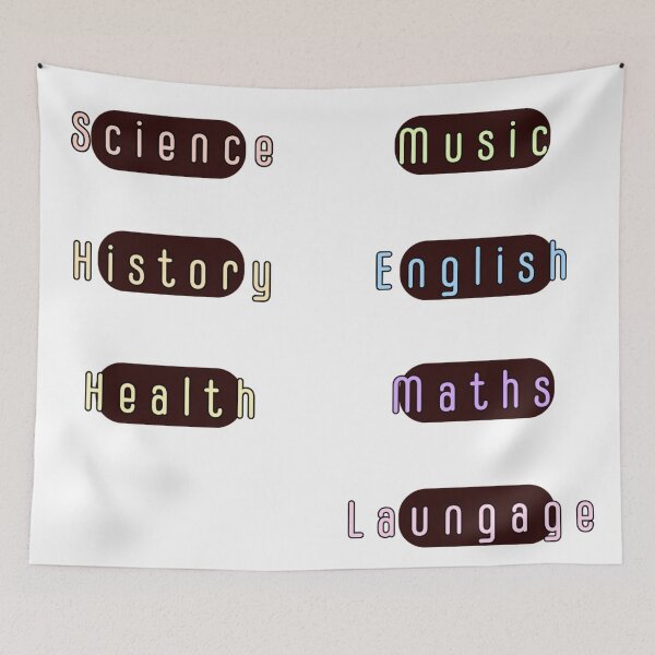 Item preview, Pastel School Labels designed and sold by Slow-snail9.