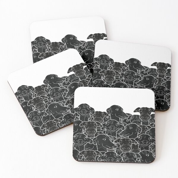 Item preview, Greyhounds black and white pattern designed and sold by Iluvmygreyhound.