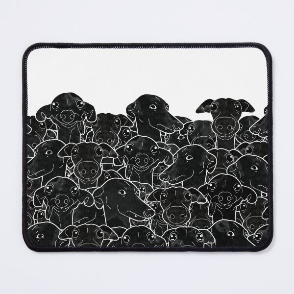 Item preview, Greyhounds black and white pattern designed and sold by Iluvmygreyhound.
