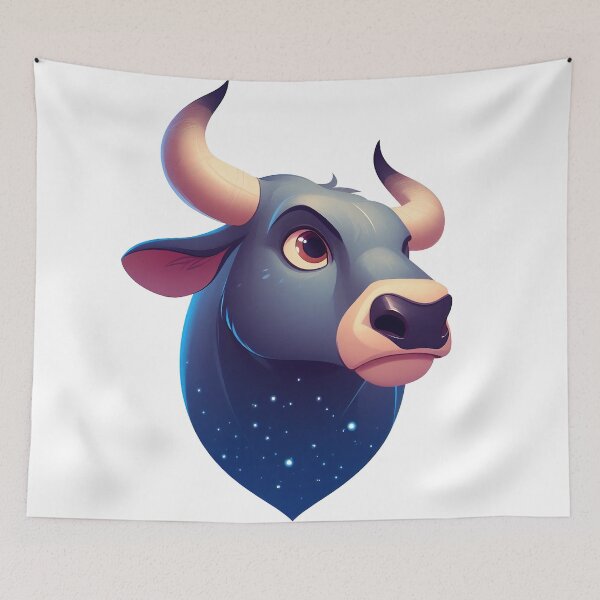 Item preview, Cute Bull - Taurus Zodiac Sign Art1 designed and sold by GsnDream.