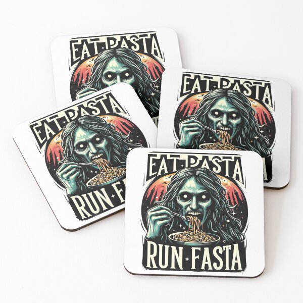 Item preview, Eat Pasta Run Fasta Horror Undead designed and sold by ArtadoraDesignz.