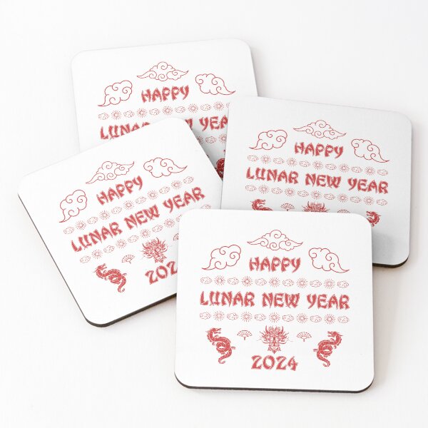 Item preview, Happy Lunar New Year 2024 - Chinese New Year Celebrations, Year of the Dragon (Red Design) designed and sold by Spiprinto.