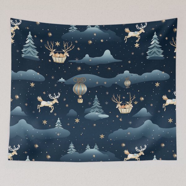 Item preview, Reindeer and sled seamless pattern designed and sold by Reichcorp.