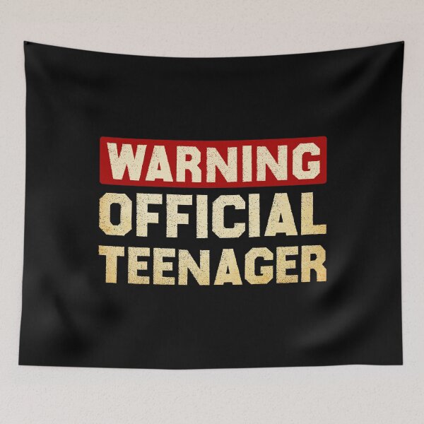 Item preview, Warning: Official Teenager Funny 13th Birthday Text designed and sold by sweetbelle.
