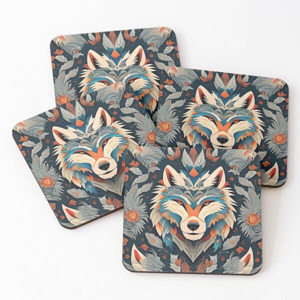 Item preview, Wandering Whispers: A Captivating Pattern Wolf designed and sold by NightshadeWolfs.