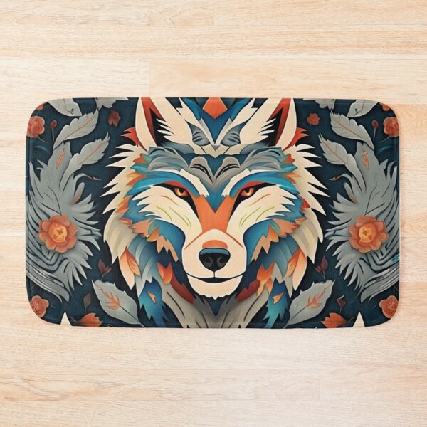 Item preview, Wandering Whispers: A Captivating Pattern Wolf designed and sold by NightshadeWolfs.
