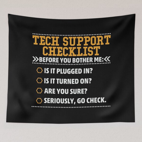 Item preview, Tech Support Checklist Funny List designed and sold by sweetbelle.