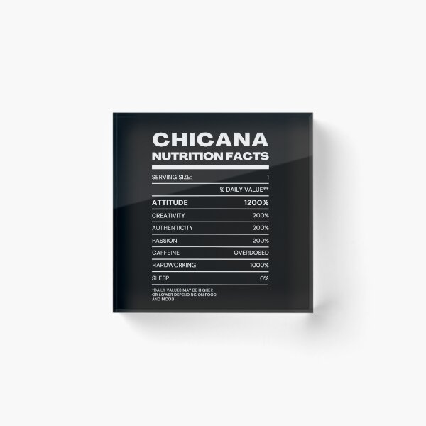Artikelvorschau, Nährwertangaben für Chicana entworfen und verkauft von JT Digital.