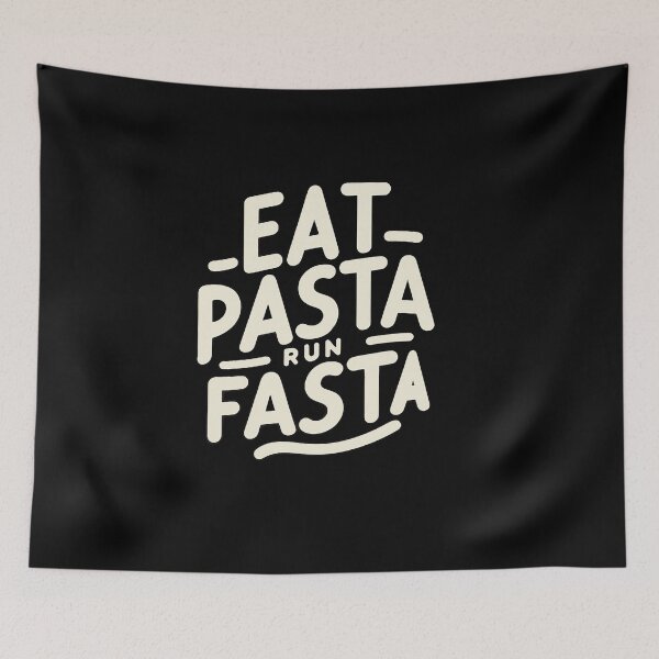 Item preview, eat pasta run fasta designed and sold by WorldByFlowers.