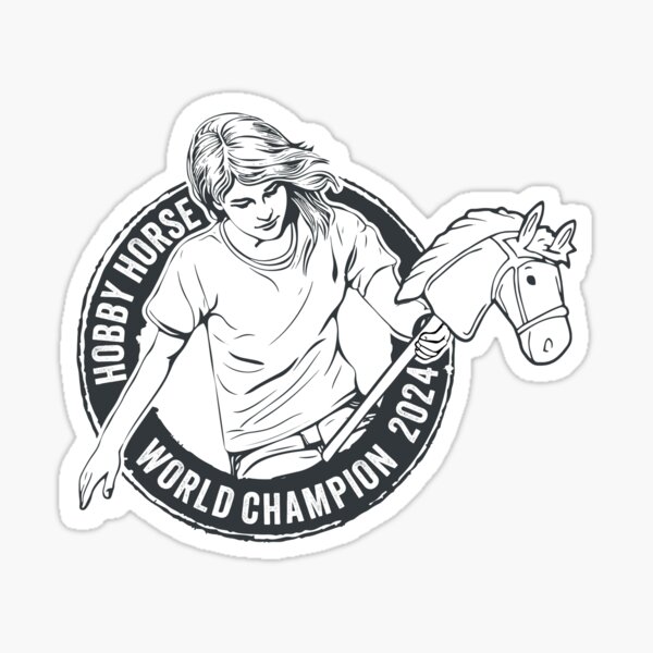 Item preview, Funny Hobby Horse World Champion 2024 T-Shirt, Hobby Horse Championships, Hobby Horse World Championships 2024, Hobby Horse Rider T-Shirt designed and sold by PrintShangri-La.