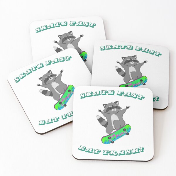 Item preview, Skater raccoon designed and sold by SkullKittens.