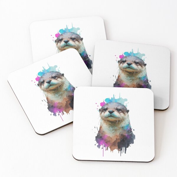Item preview, North American River Otter Watercolor Painting designed and sold by StefanSchmitArt.