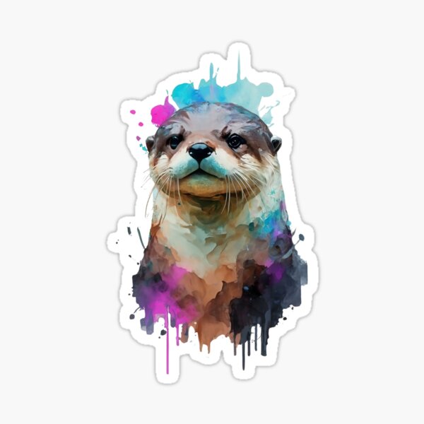 Artikel-Vorschau von Nordamerikanische Flussotter-Aquarellmalerei, designt und verkauft von StefanSchmitArt.