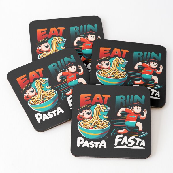 Item preview, eat pasta run fasta designed and sold by WorldByFlowers.