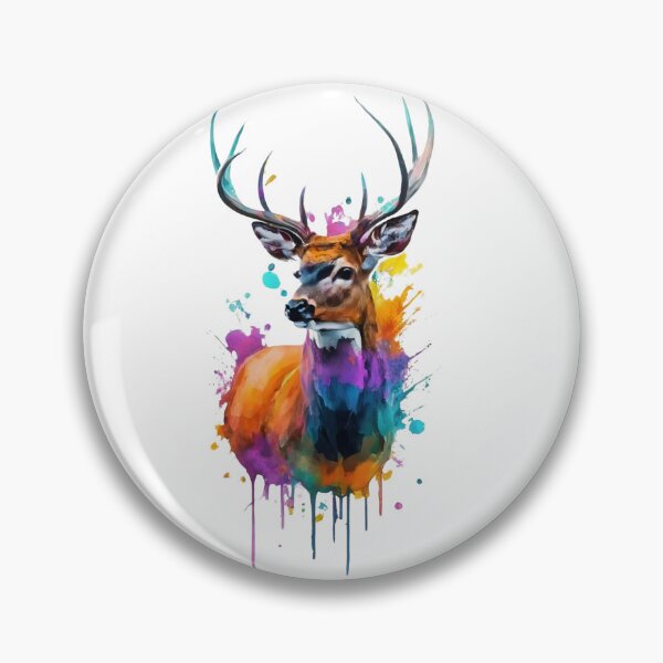 Item preview, White-tailed Deer Watercolor Painting designed and sold by StefanSchmitArt.