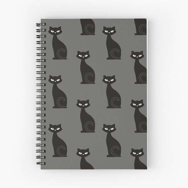 Item preview, Black Cat Pattern Grey Background designed and sold by TenebrousRose.