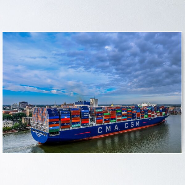Item preview, Freighter in Savannah River designed and sold by dbvirago.