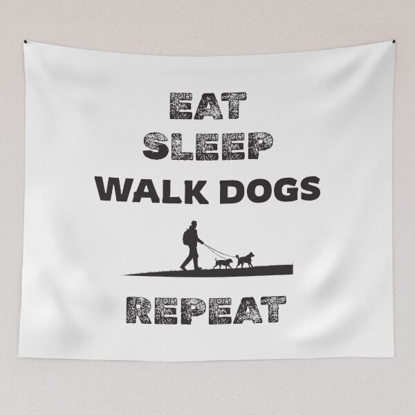 Item preview, Eat sleep walk dogs repeat. The routine of dogs enthusiast. designed and sold by twisted-dot.