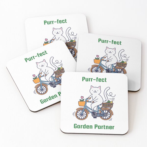 Item preview, Purr-fect Garden Partner - Cat Riding A Bike designed and sold by ClickArtProduct.