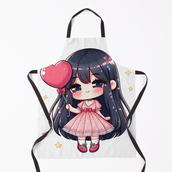 Artikelvorschau, Heart Balloon Cutie: Chibi-Aufkleber für Mädchen entworfen und verkauft von diegomenjivar92.